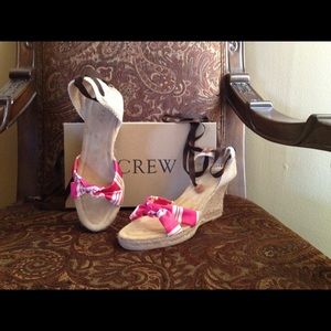 J Crew Marianne Espadrilles in Rose Stripe Sz 8